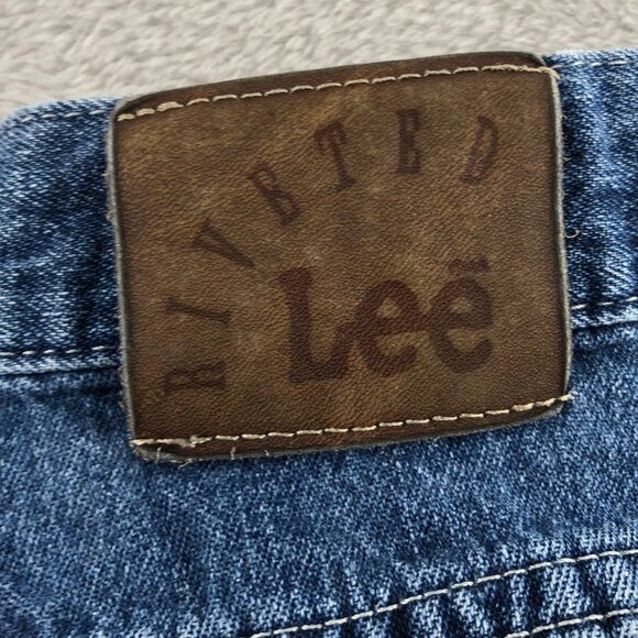 Lee Mens Jeans Size 29 Blue Denim Straight Leg Riveted Vintage Classic Casual - Picture 3 of 14